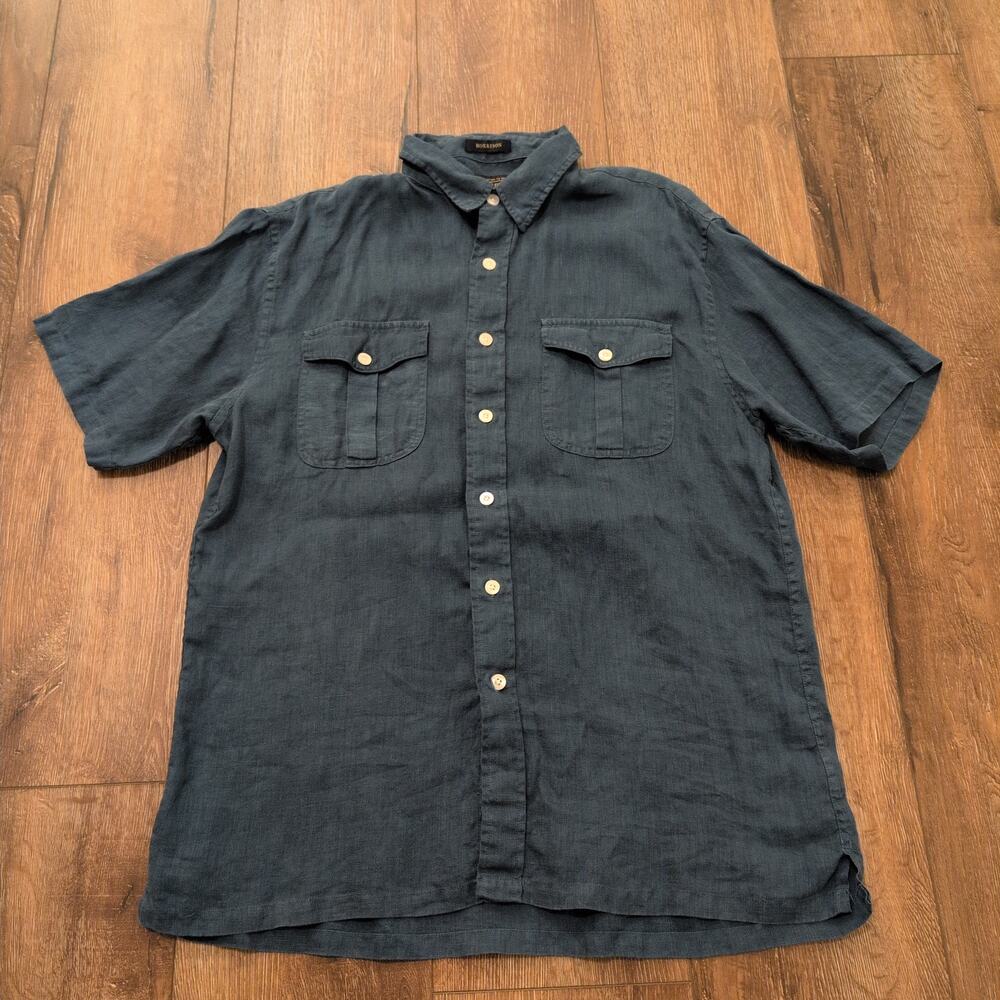 Pendleton Navy Short Sleeve Button-Down Shirt